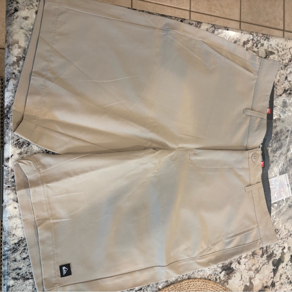 Quiksilver Men's Beige Flat Front Shorts